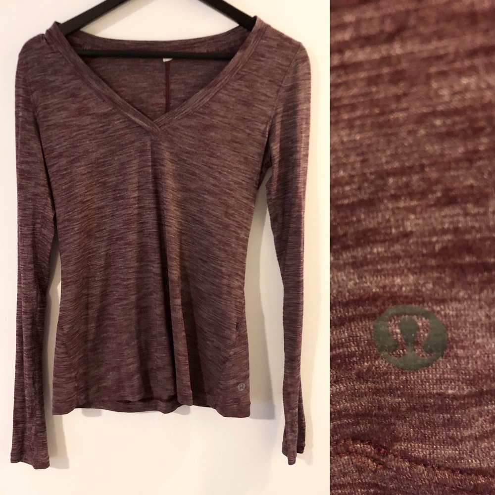 Lululemon maroon long sleeve top size small